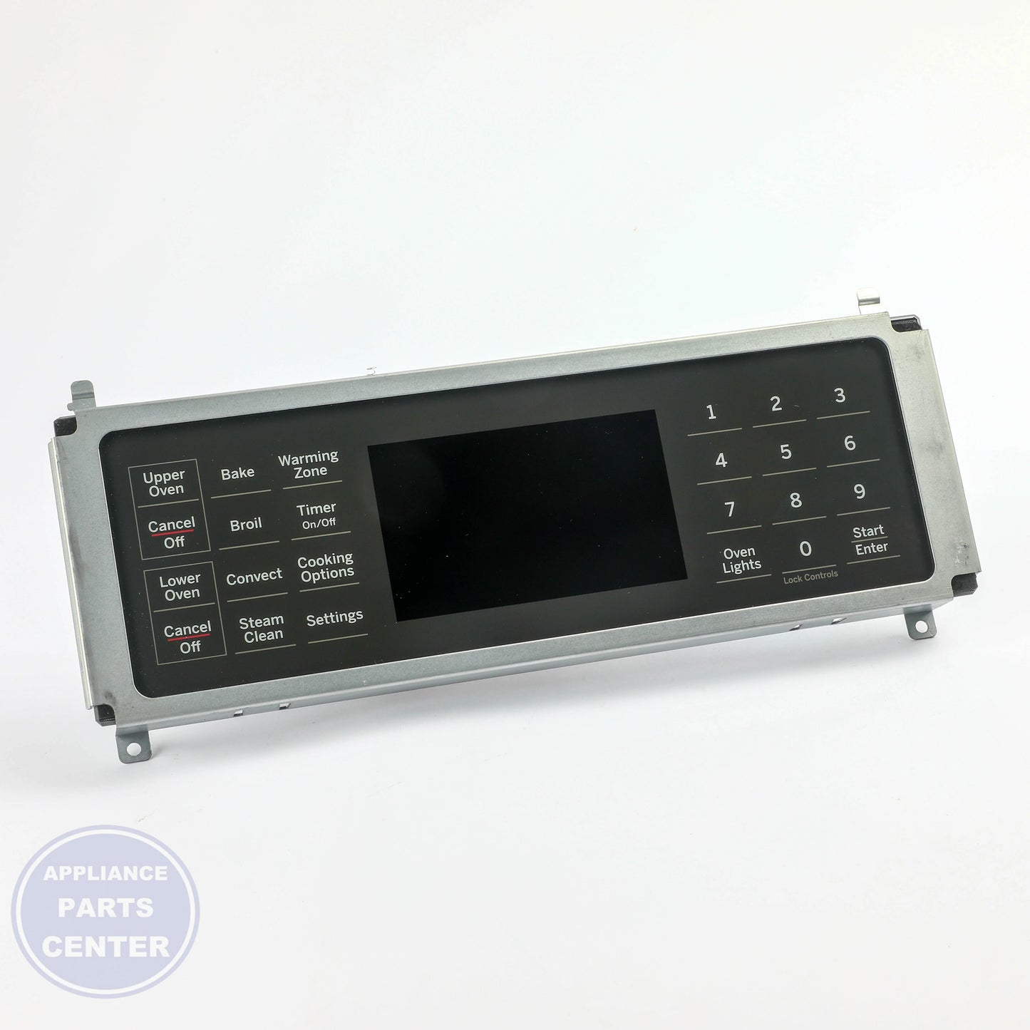 GEH GLASS USER INTERFACE AND BOARD WB27X45326 - Installation in GEH Range/Stove/Oven showing key mounting points