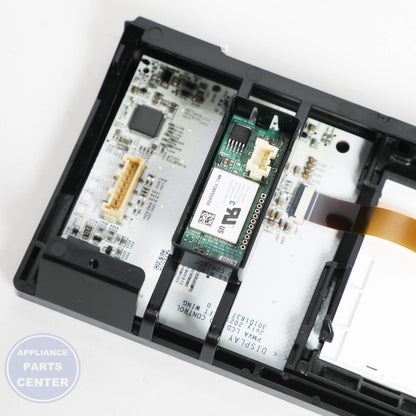 GLASS AND TOUCH BOARD ASM WB27X45673 - Detailed view of circuit board and timer assembly