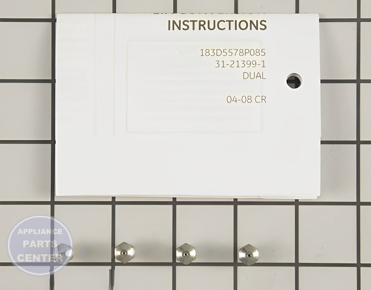 Conversion Kit WB28K10564 - Detailed view of Gas Burner & Control Valve