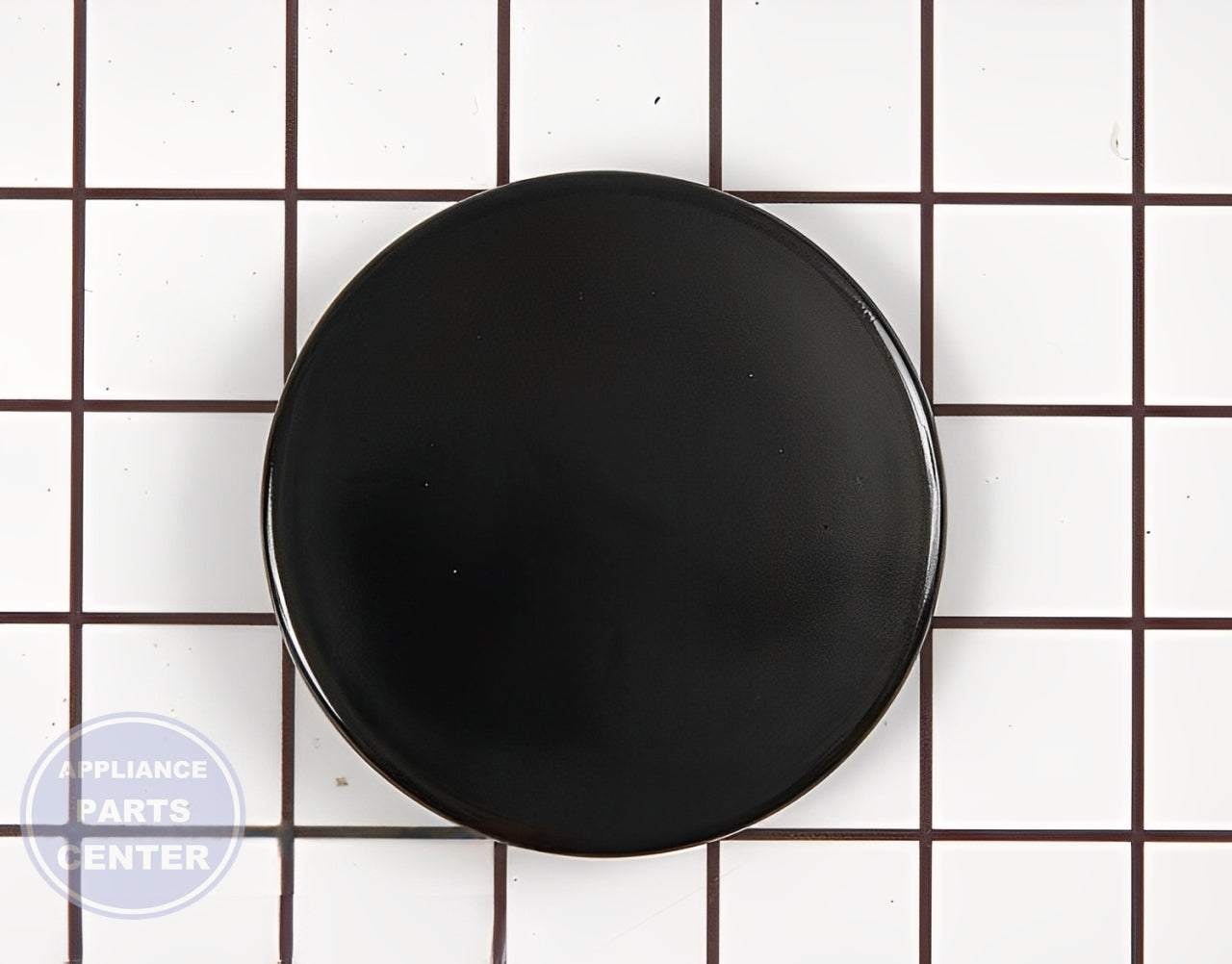 GAS RANGE SURFACE BURNER CAP (BLACK) WB29K10001 - Side view with precise measurements