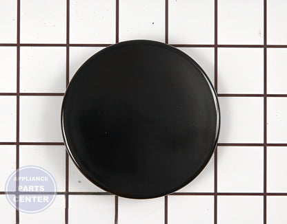 GAS RANGE SURFACE BURNER CAP (BLACK) WB29K10001 - Side view with precise measurements
