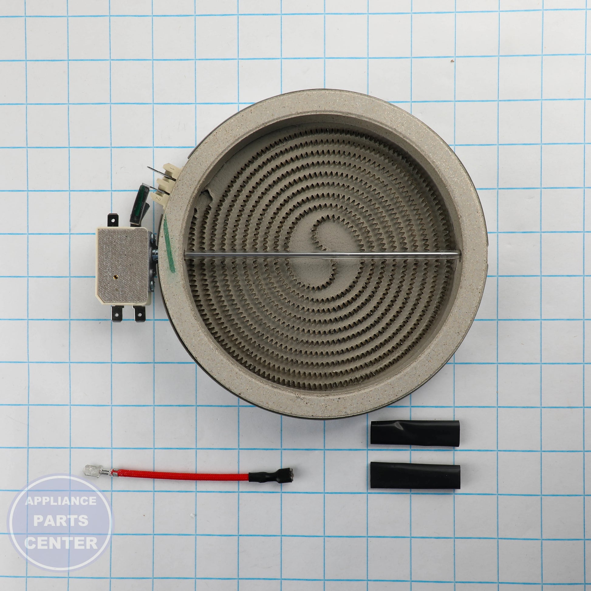 SURFACE RADIANT ELEMENT 6 KIT WB30X38928 - Side view with 6-inch measurements