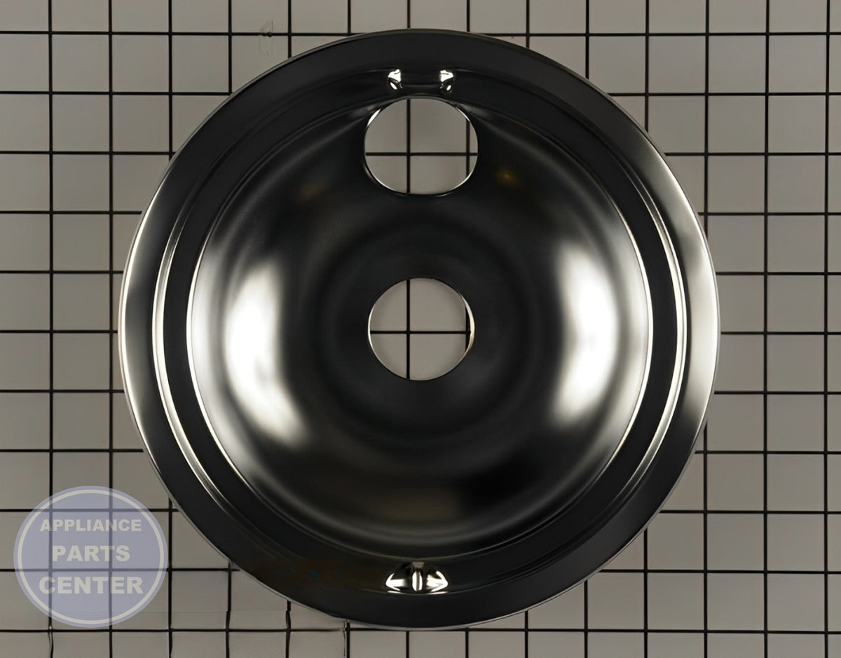 GE OVEN 8" CHROME BURNER BOWL WB31K10266 - Main view showing chrome finish for GEN models