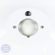 GEH RANGE DRIP BOWL - LARGE WHITE WB31K5092 - Main view showing spill protection for GEH models