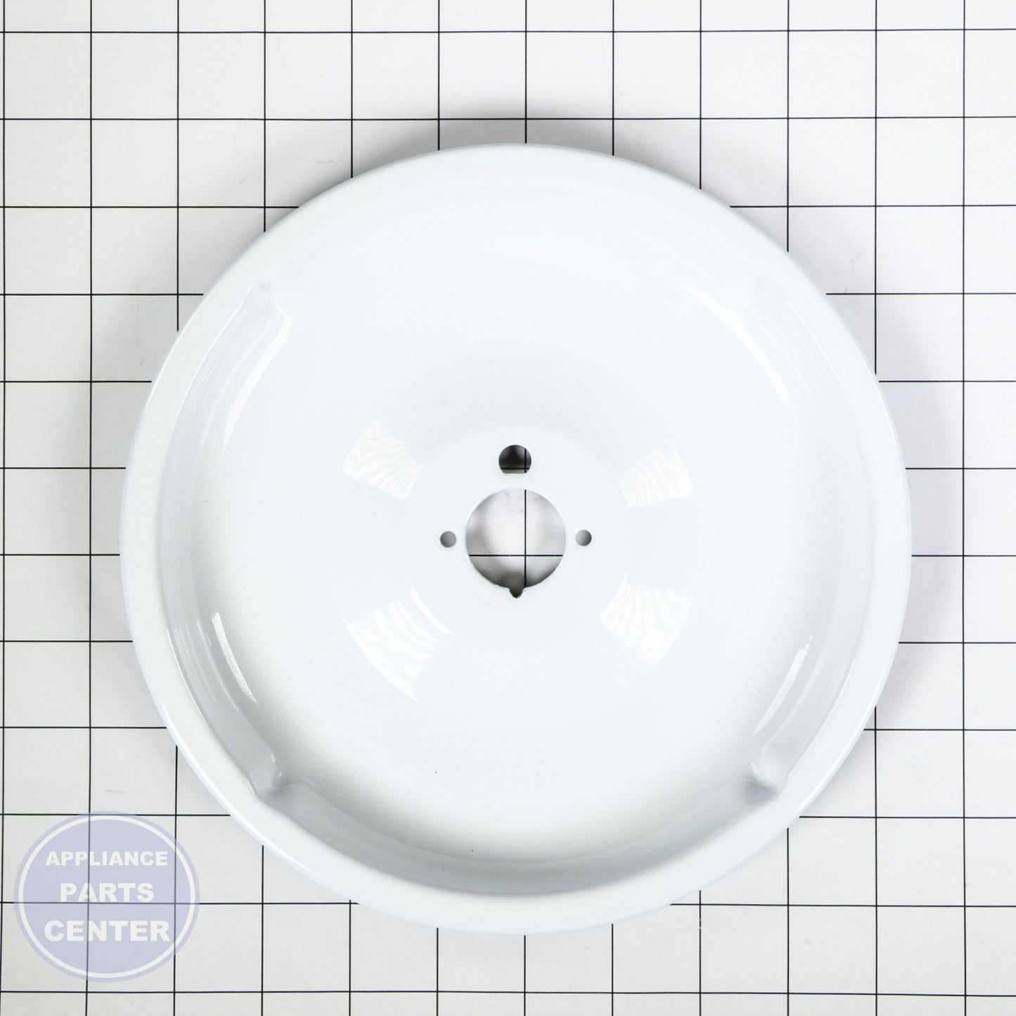 GEH RANGE DRIP BOWL - LARGE WHITE WB31K5092 - Installation in GEH model showing secure mounting points