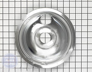 GE OVEN 8" CHROME DRIP BOWL BURNER WB31T10011 - Main view showing efficient heat distribution for GE Oven models