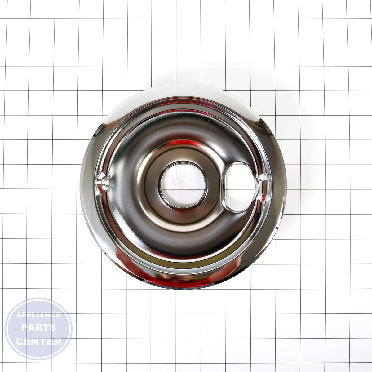 6 INCH CHROME BURNER BOWL - ELEC WB32X5075 - Detailed view of high-quality chrome material
