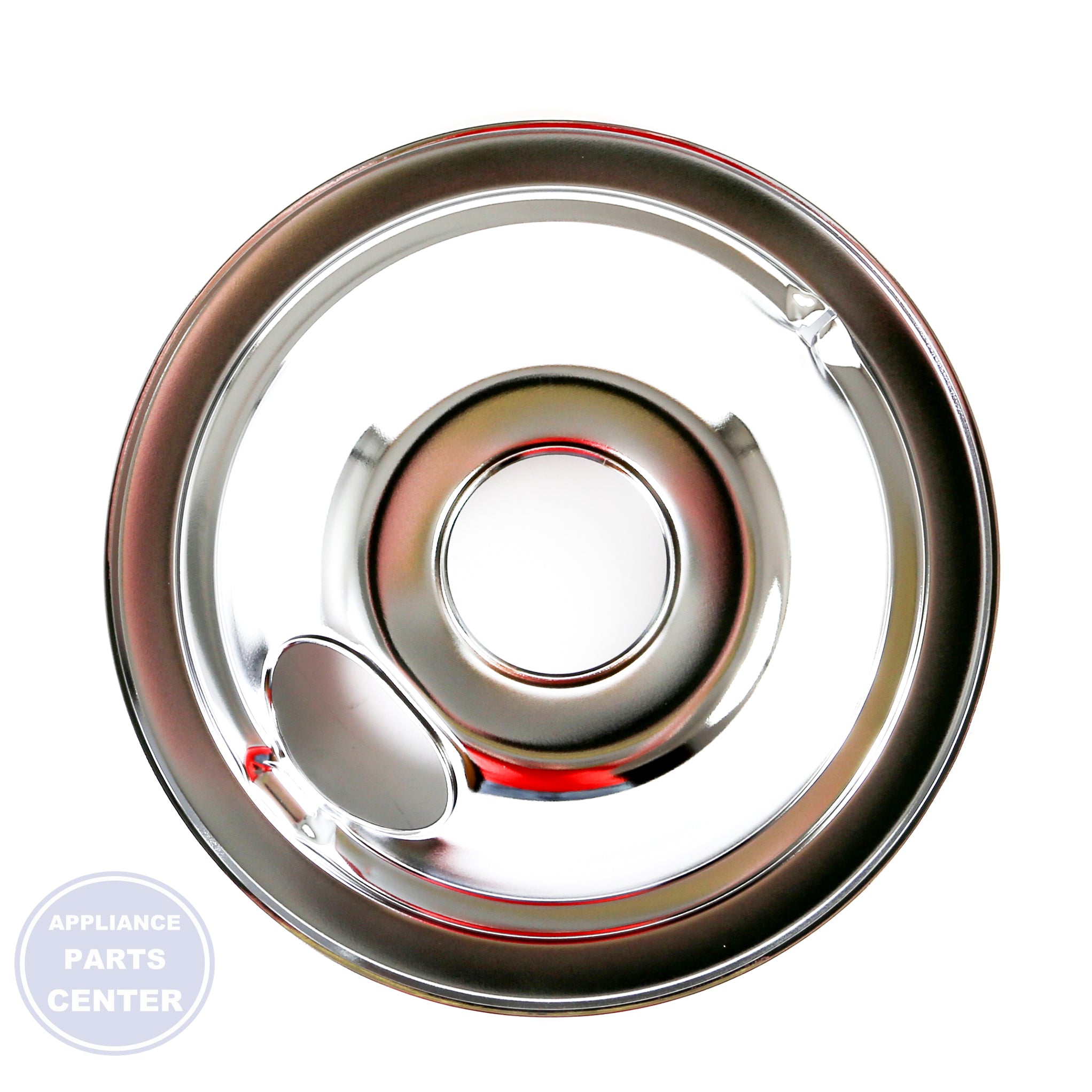 6 INCH CHROME BURNER BOWL - ELEC WB32X5075 - Side view with specific measurements