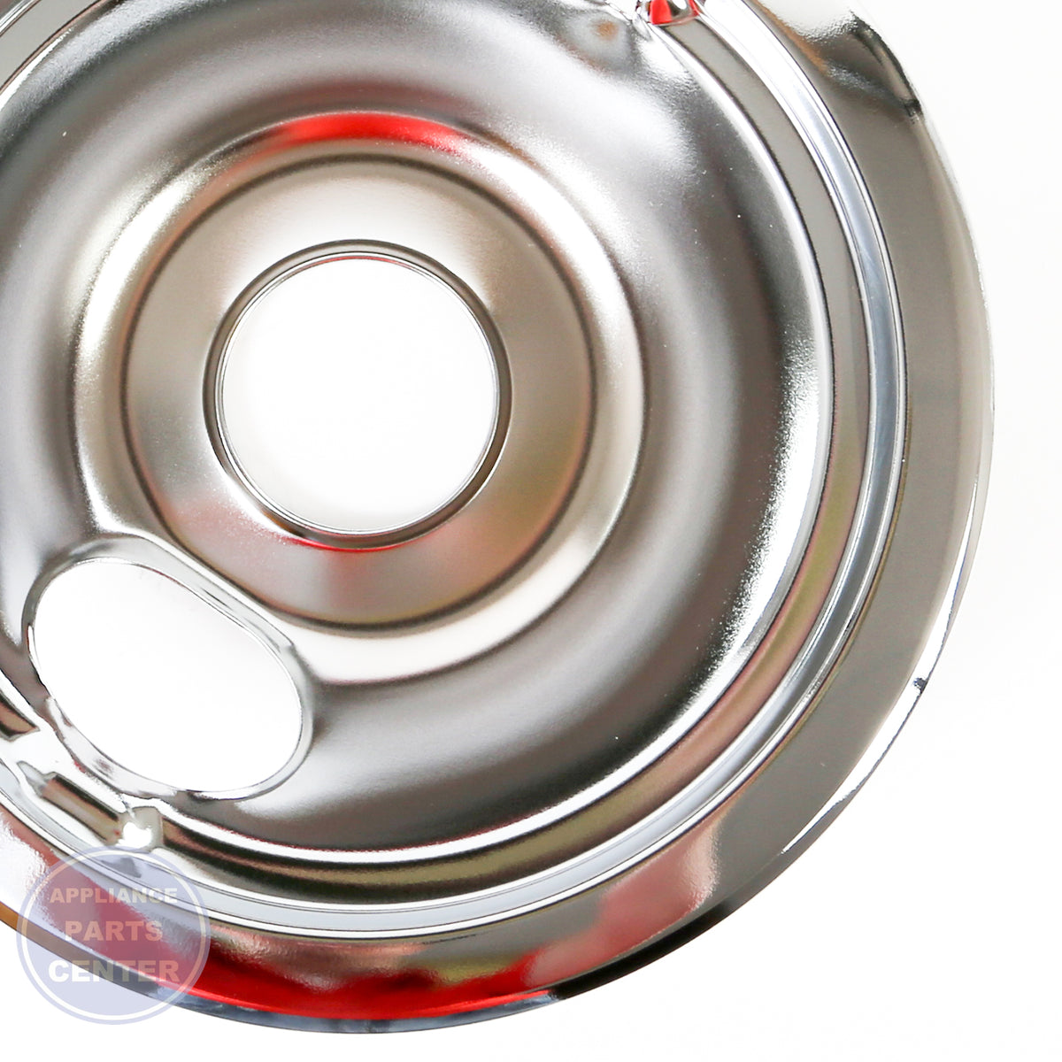 GEH 6 INCH CHROME BURNER BOWL - ELEC WB32X5075 - Main view showing heat distribution for GEH models