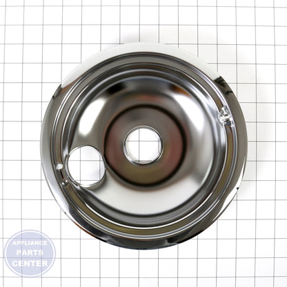 8 INCH CHROME BURNER BOWL - ELEC WB32X5076 - Detailed view of durable chrome material