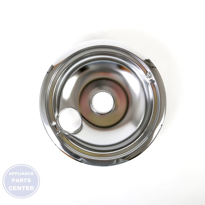 GEH 8 INCH CHROME BURNER BOWL - ELEC WB32X5076 - Installation in GEH stove showing key mounting points
