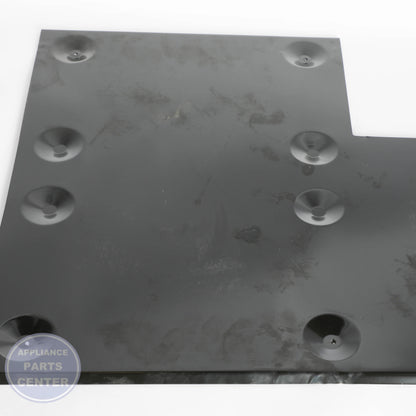 BURNER BOX BOTTOM SHIELD WB34T10029 - Side view with durable measurements