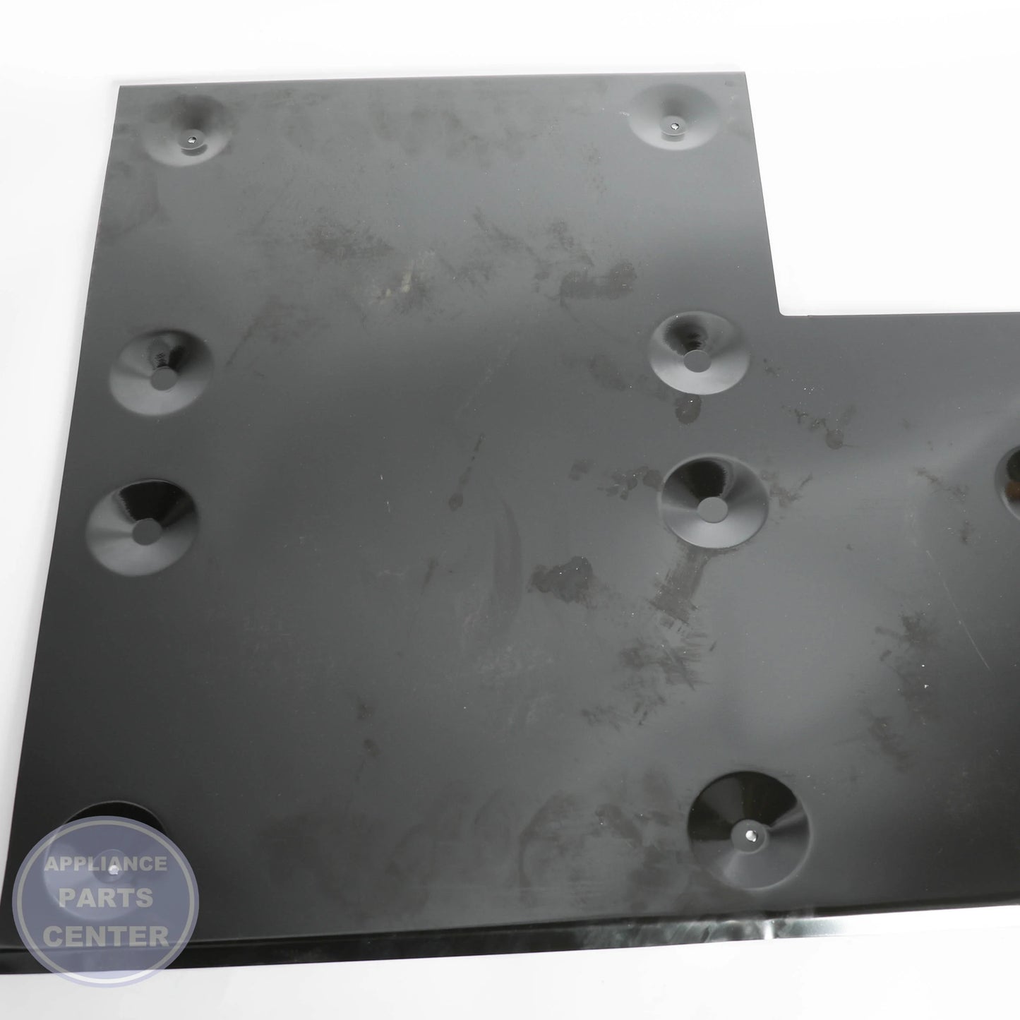 GEH BURNER BOX BOTTOM SHIELD WB34T10029 - Installation in GEH Range model showcasing key mounting points