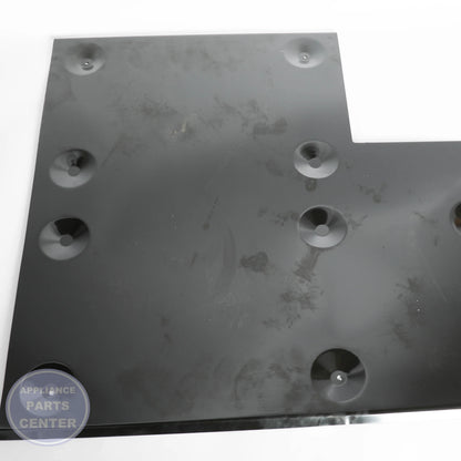GEH BURNER BOX BOTTOM SHIELD WB34T10029 - Installation in GEH Range model showcasing key mounting points