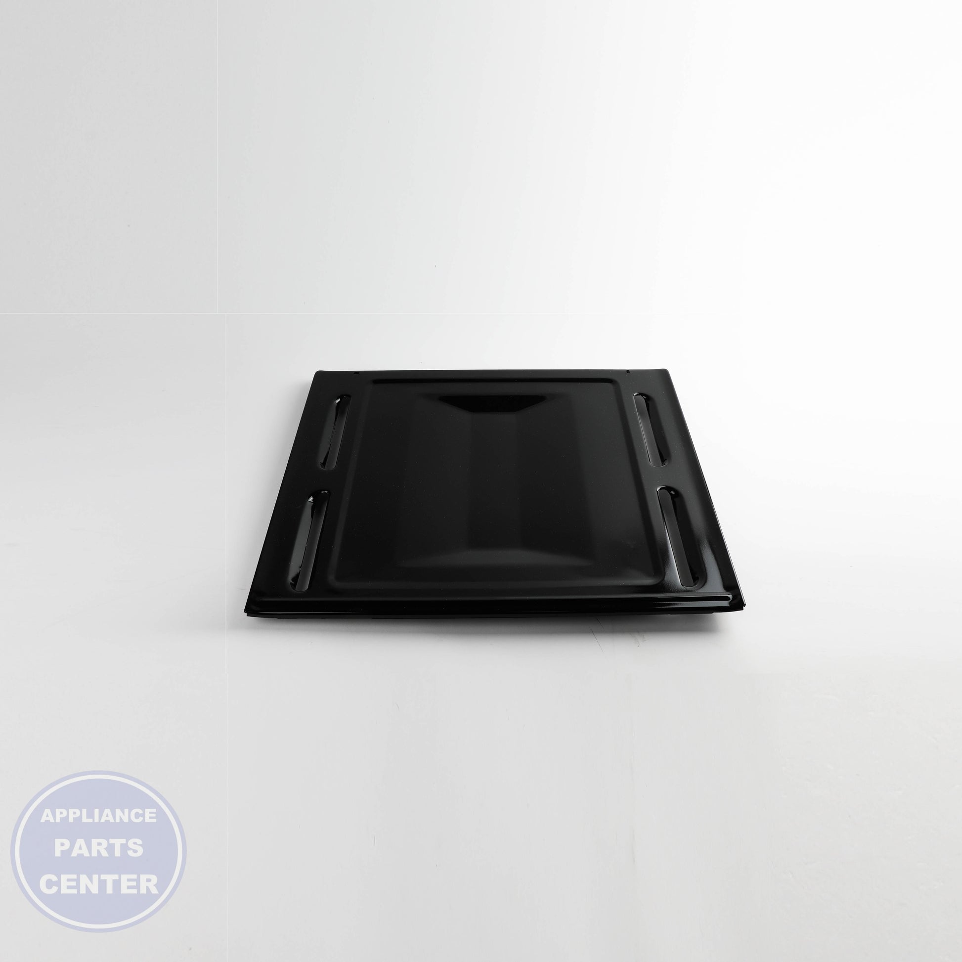 BOTTOM OVEN  AND DEFLECTOR ASM WB35X37967 - Side view with precise measurements