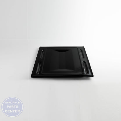 BOTTOM OVEN  AND DEFLECTOR ASM WB35X37967 - Side view with precise measurements