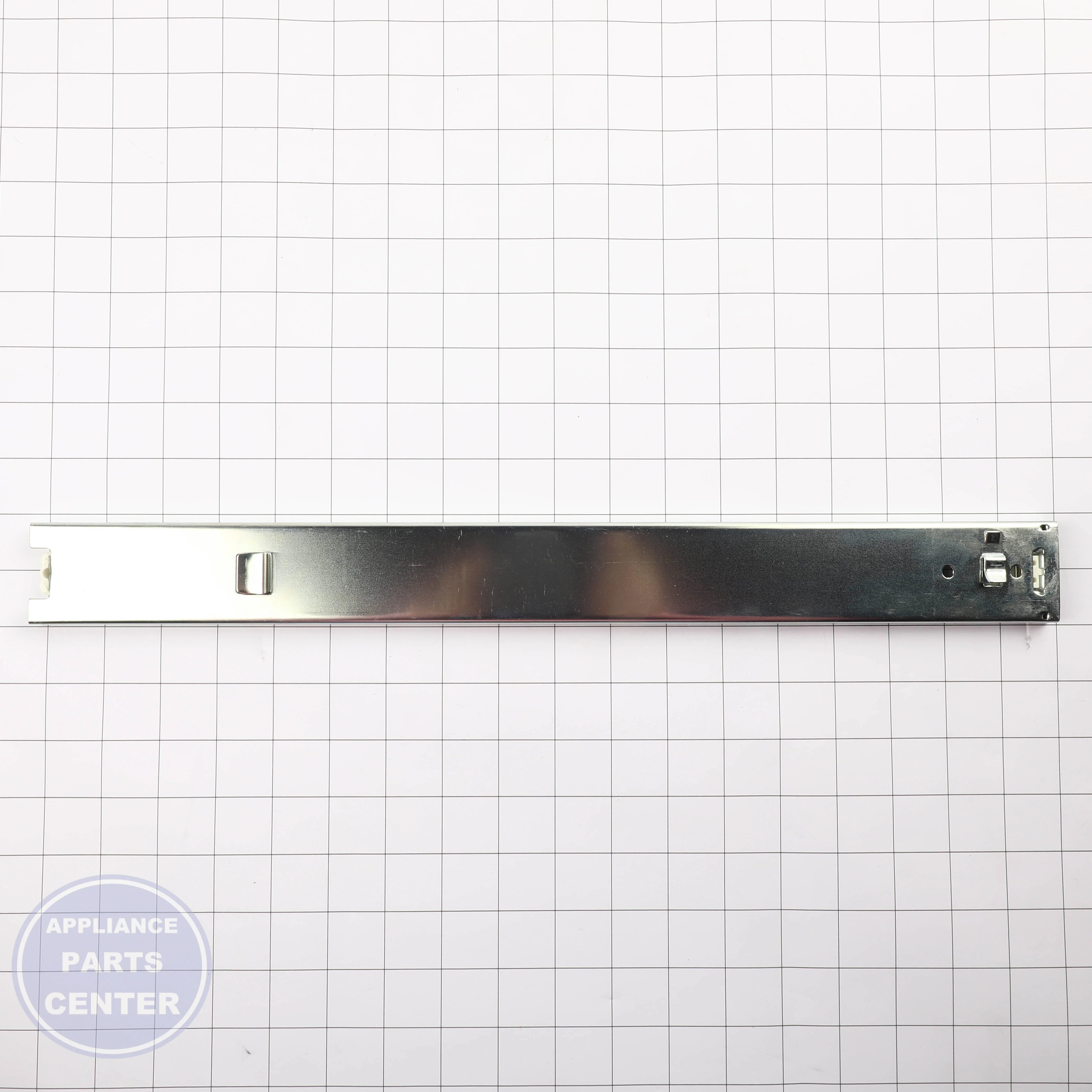 GEH DRAWER SLIDE ASSY LEFT WB39K10021 - Installation in GEH models showing key mounting points