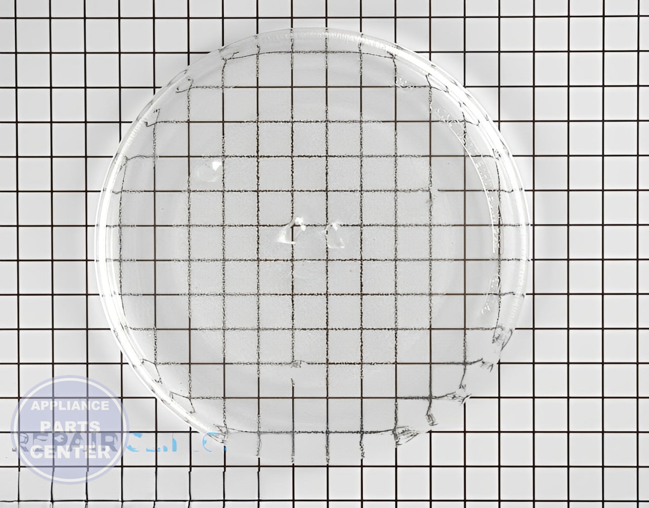 GE Glass Tray WB39X10003 - Main view showing even heating for GE and Kenmore models