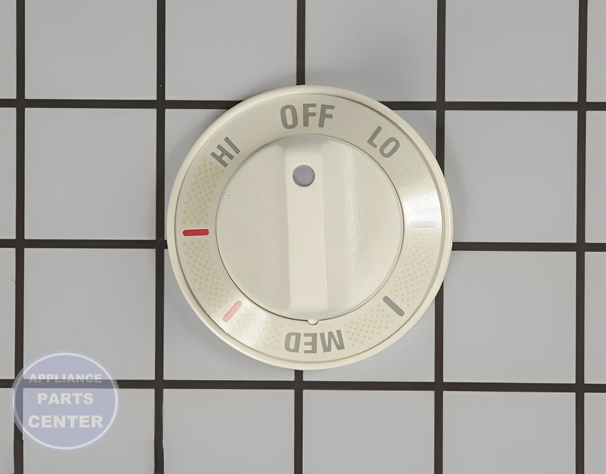 GE OVEN CONTROL KNOB WB3K5243 - Main view showing temperature adjustment for specific models