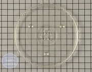 GE Glass Tray WB48X26755 - Main view showing rotation support for GE and Hotpoint microwaves