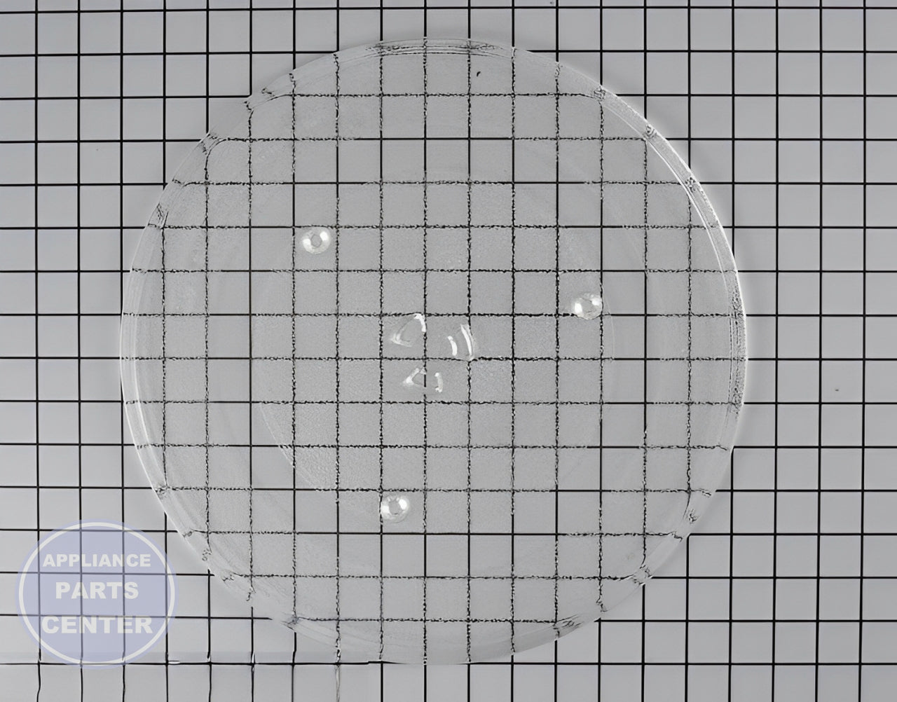 GE Glass Tray WB49X10063 - Main view showing even heating for GE Microwaves