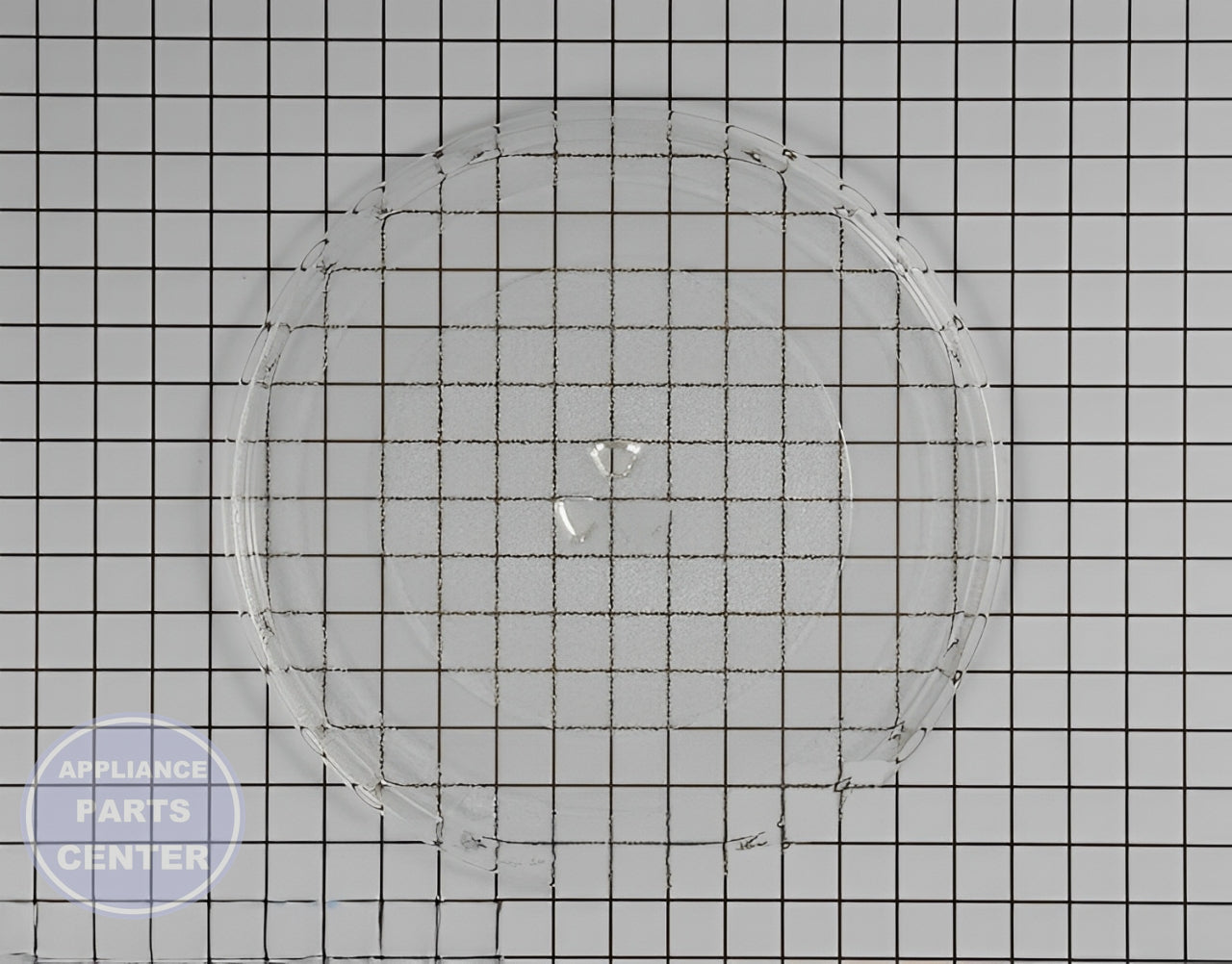 GEH MICROWAVE GLASS TRAY WB49X10176 - Main view showing optimal food rotation for GEH models