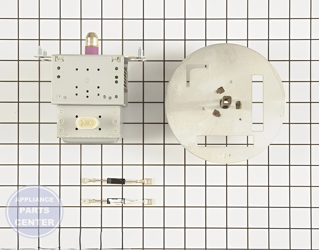 Magnetron WB49X10226 - Detailed view of diode, magnetron, and resistor components