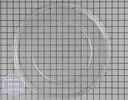 GE Glass Tray WB49X690 - Main view showing even heating for GE and Kenmore models