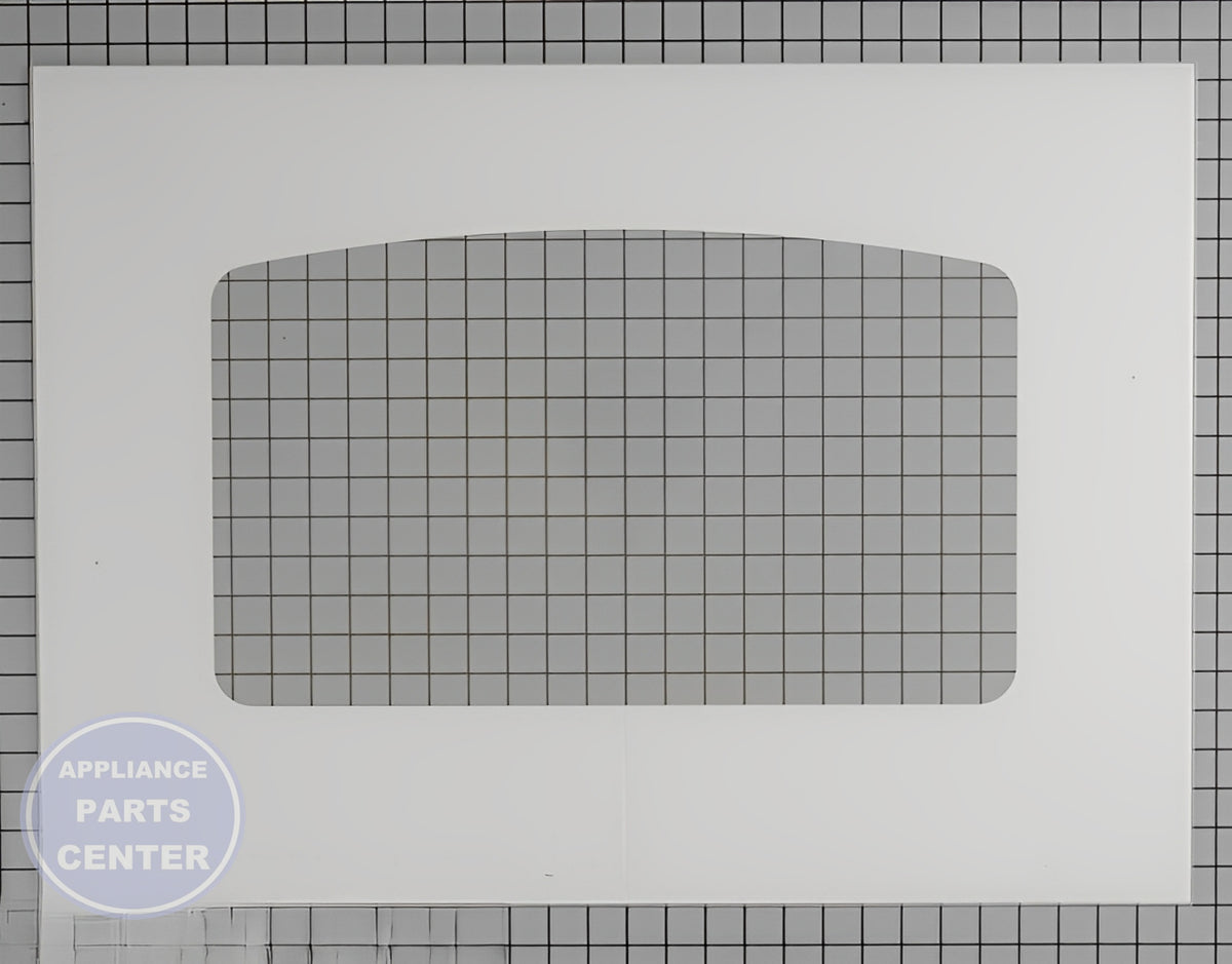 GE Outer Door Glass WB56T10187 - Main view showing sleek design for GE JGBP90MEB1BC