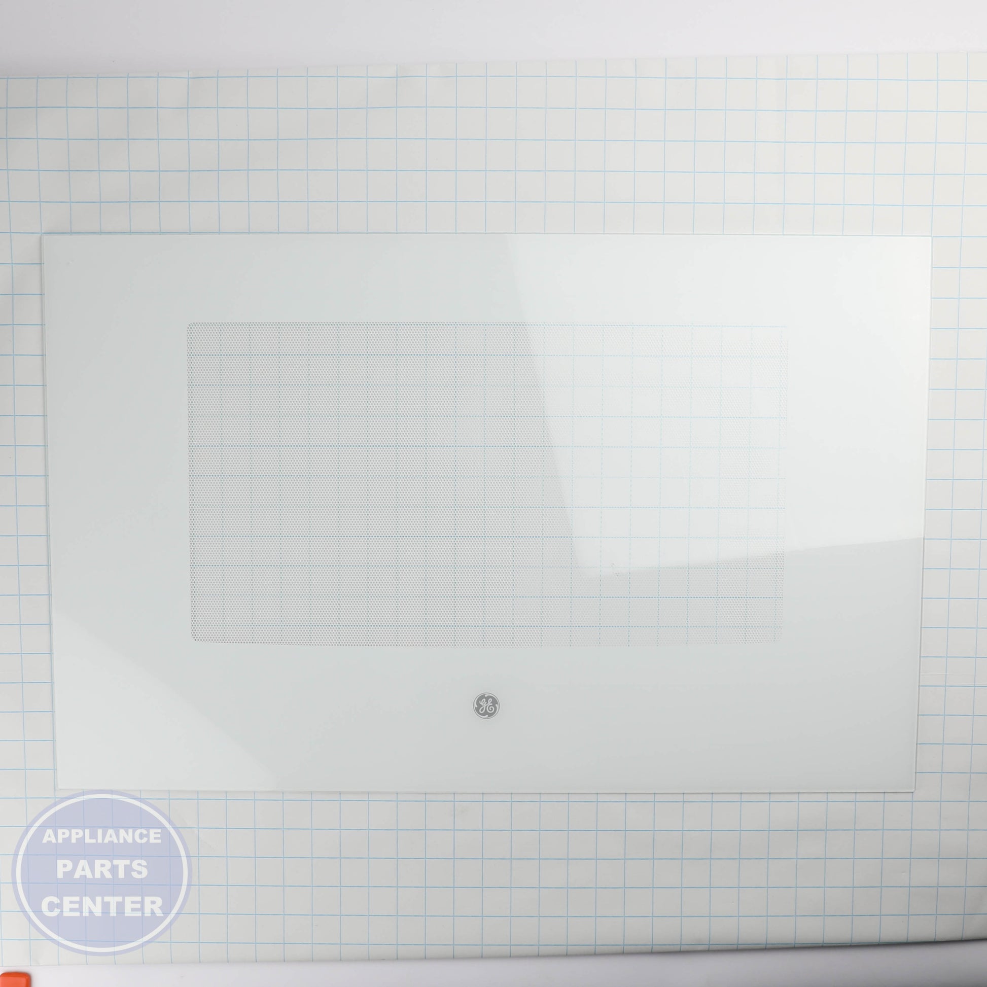 GLASS OVEN DOOR WB56X21369 - Side view with precise dimensions