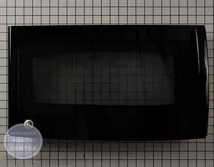 GE Microwave Door Assembly WB56X24439 - Main view showing perfect fit for GE models