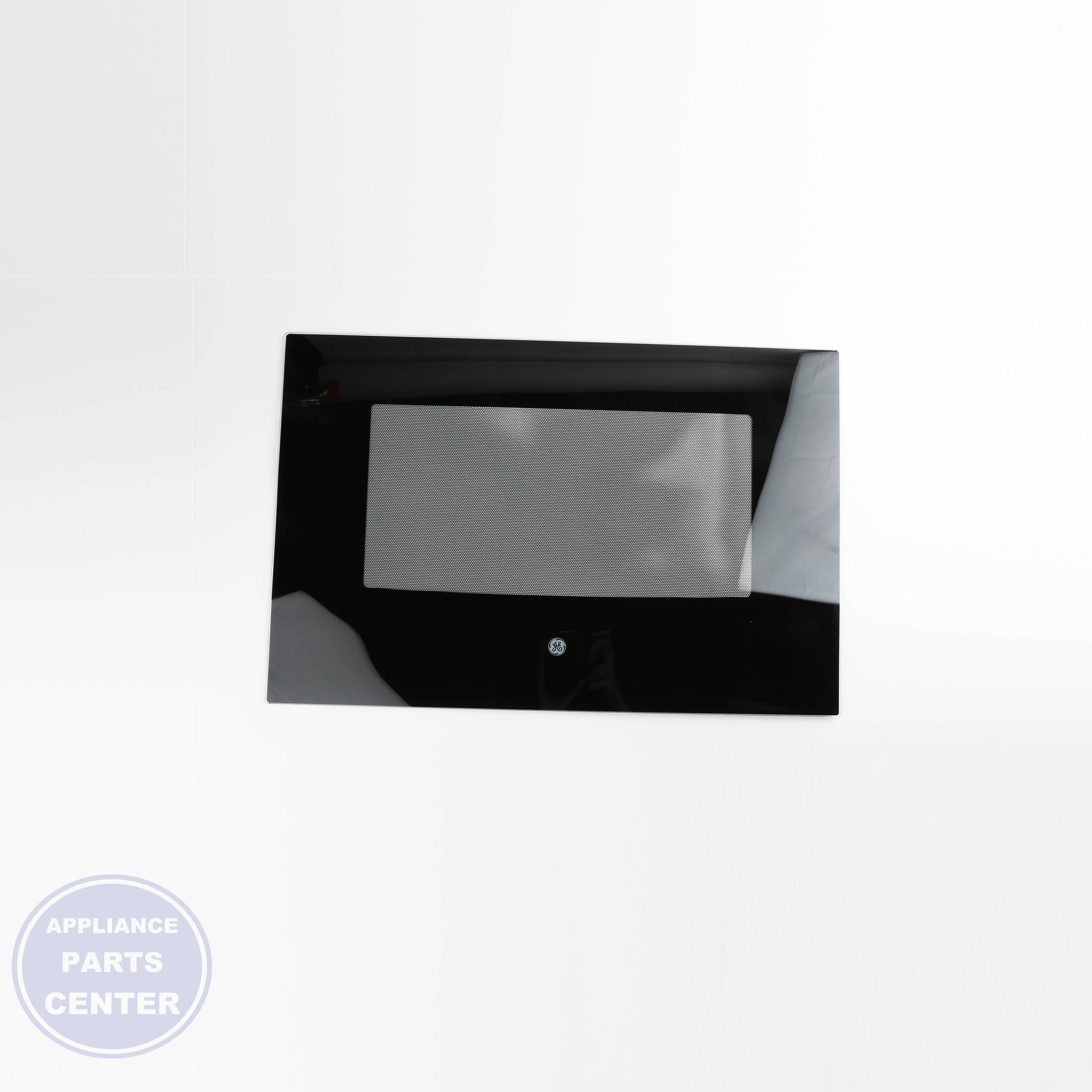 GLASS OVEN DOOR WB56X25503 - Detailed view of high-temperature resistance