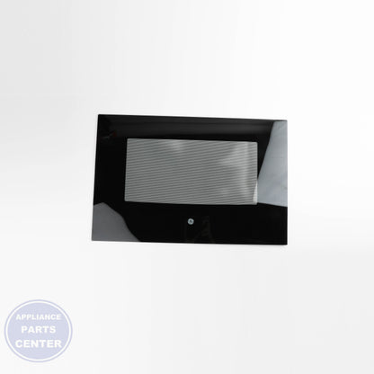 GLASS OVEN DOOR WB56X25503 - Detailed view of high-temperature resistance