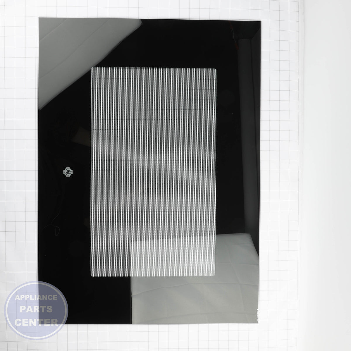 GEH GLASS OVN DR OTR (BK) WB56X26637 - Installation in specific model showing key mounting points