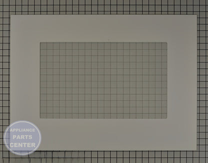 GLASS OVN DR OTR (WH) WB56X26641 - Detailed view of high-temperature glass characteristics