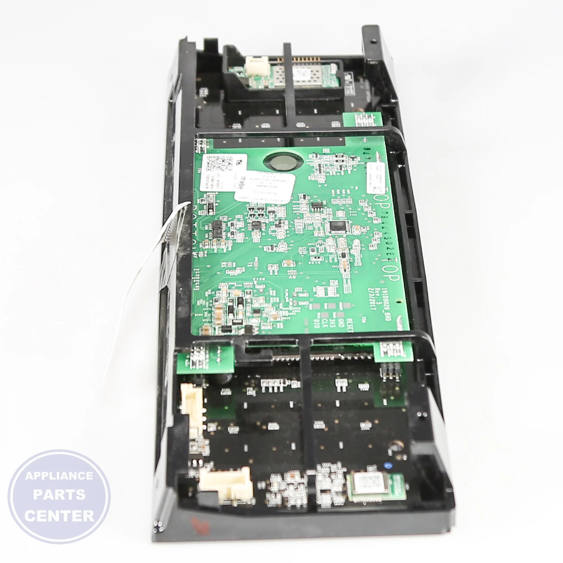 GLASS AND TOUCH BOARD ASM WB56X28192 - Side view with precise measurements