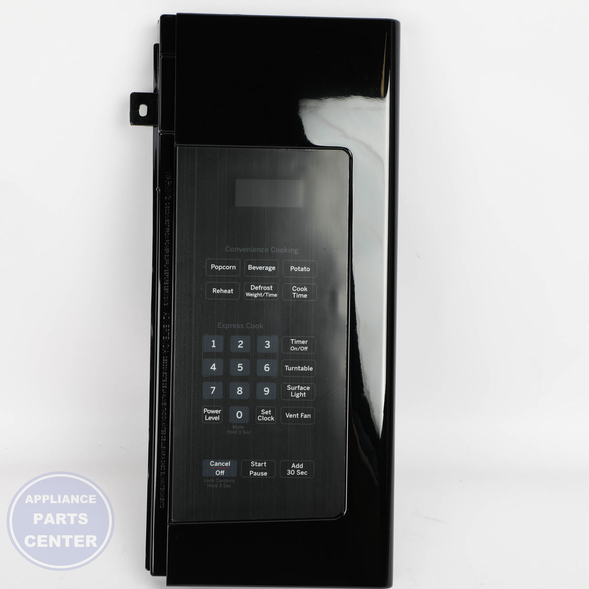 GEH BLACK CONTOLR PANEL WHITE LED WB56X29975 - Installation in GEH model showing mounting points