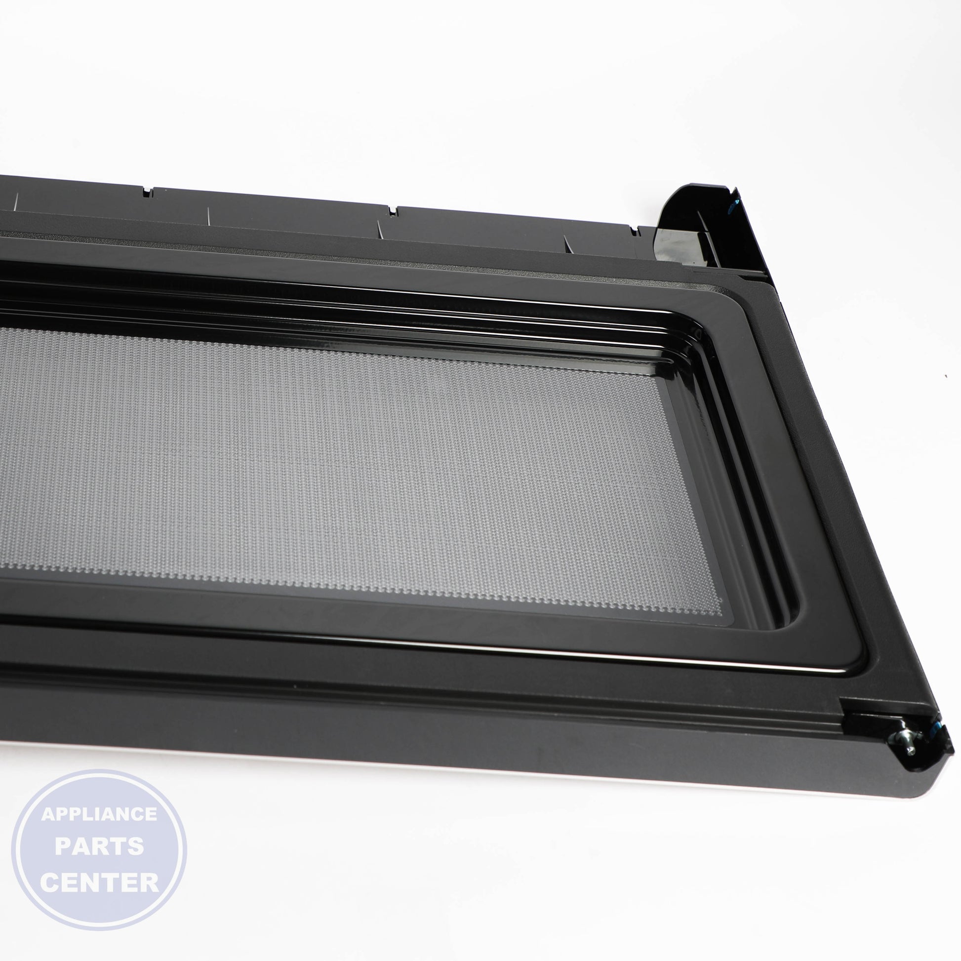 GEH STAINLESS STEEL DOOR WITH FLAT GE LOGO WB56X30944 - Installation in GEH model showing easy mounting points