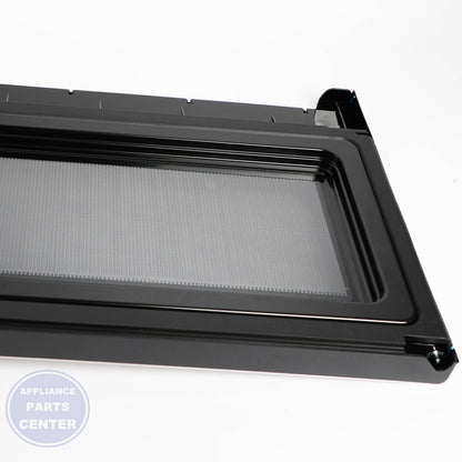 GEH STAINLESS STEEL DOOR WITH FLAT GE LOGO WB56X30944 - Installation in GEH model showing easy mounting points