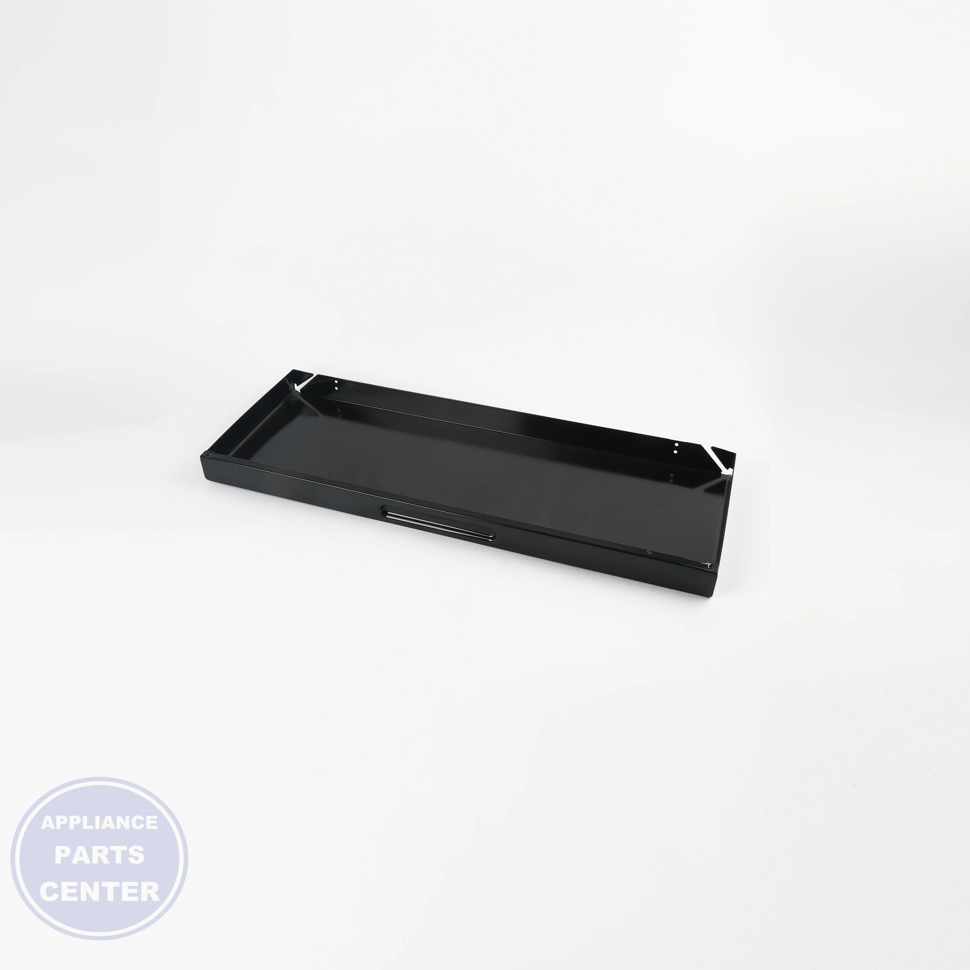 BLACK DRAWER PANEL WB56X31458 - Side view with precise measurements