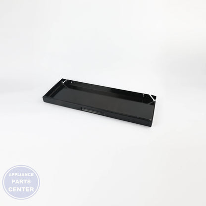 BLACK DRAWER PANEL WB56X31458 - Side view with precise measurements