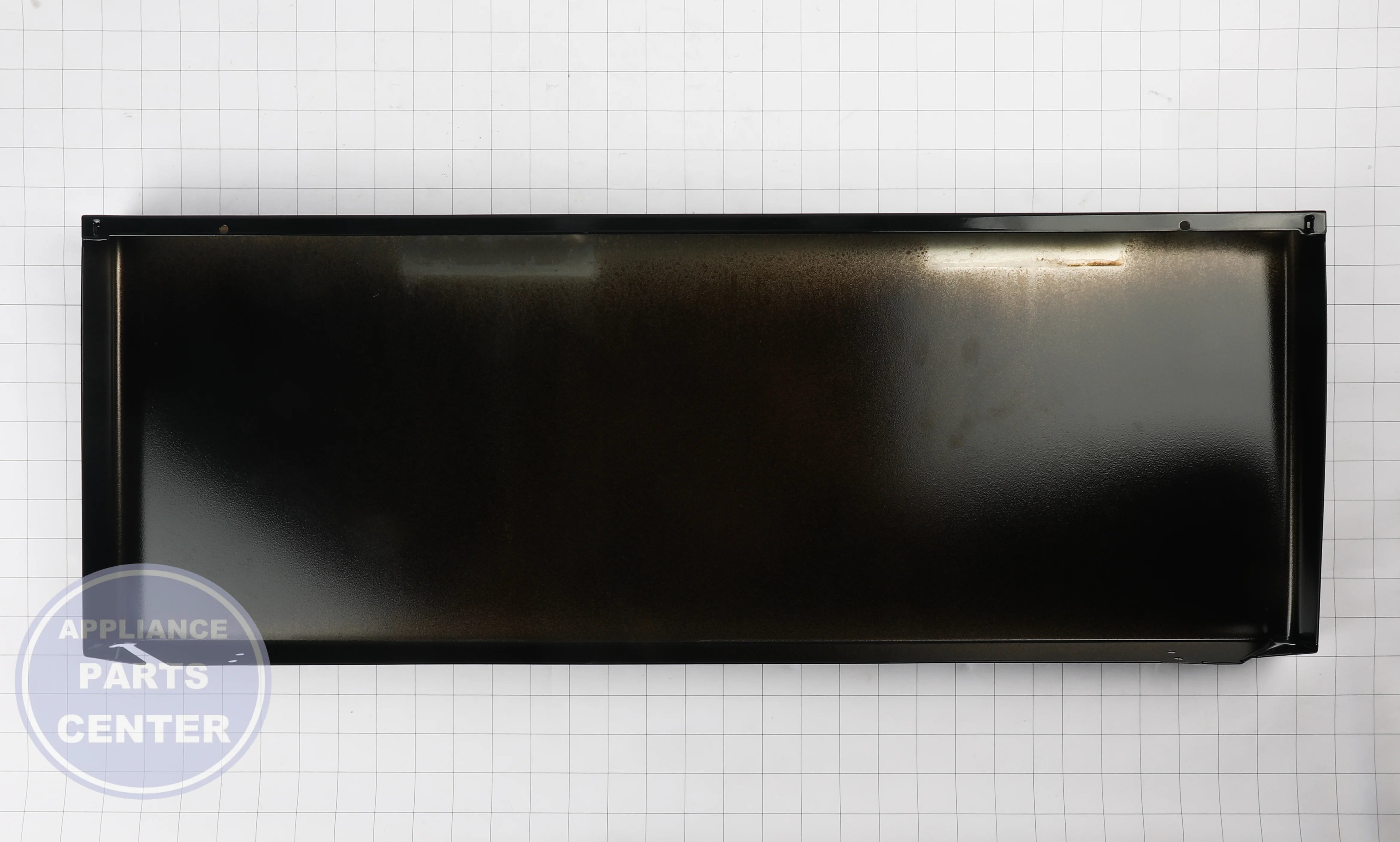 GEH BLACK DRAWER PANEL WB56X31458 - Installation in GEH model showing key mounting points