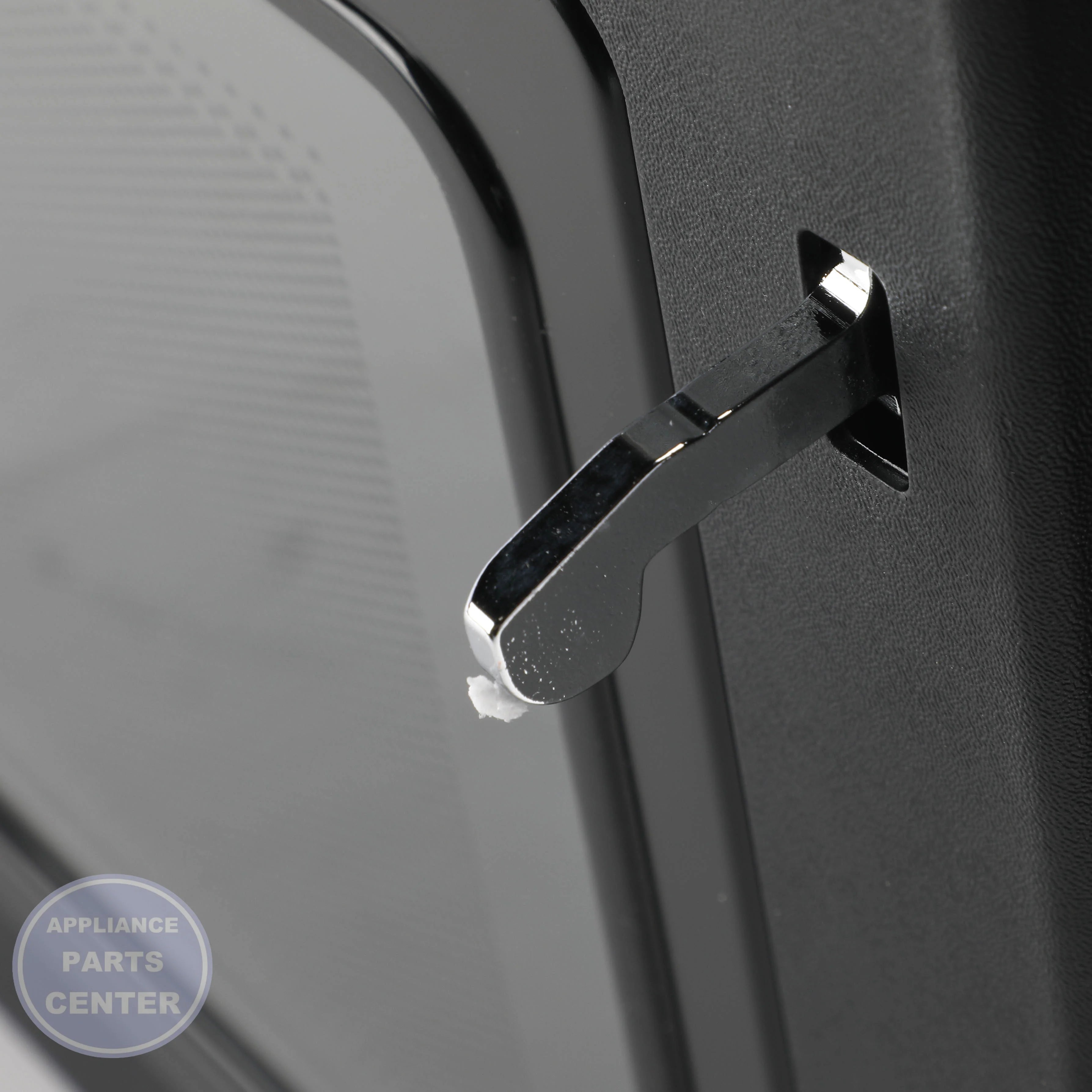 STAINLESS STEEL DOOR WB56X32677 - Side view with precise measurements