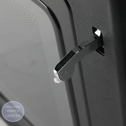 STAINLESS STEEL DOOR WB56X32677 - Side view with precise measurements
