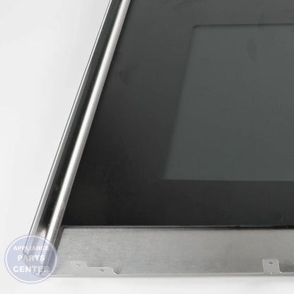 GEH GLASS AND PANEL DOOR ASM WB56X37991 - Installation in GEH model showing key mounting points
