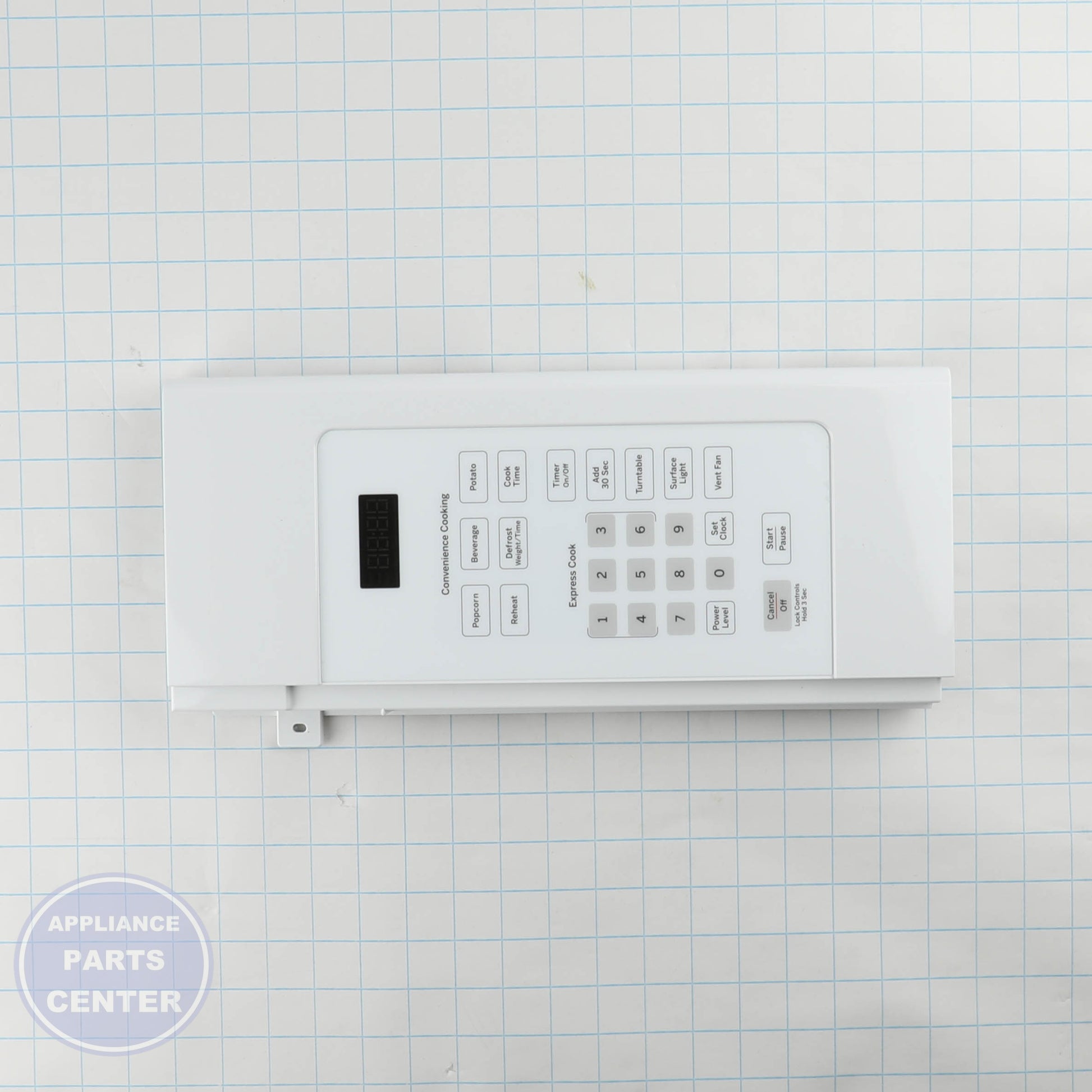 WHITE CONTROL PANEL WB56X38146 - Detailed view of control options
