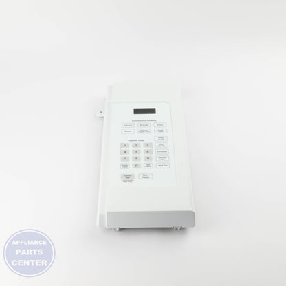 WHITE CONTROL PANEL WB56X38146 - Side view with precise measurements