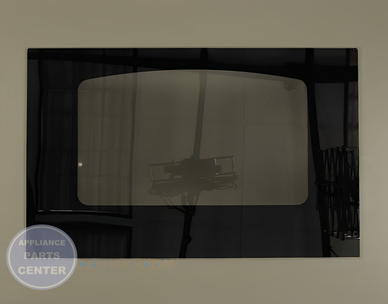 GE Door Glass WB57K10109 - Main view showing crystal-clear visibility for GE Profile Cafe Series