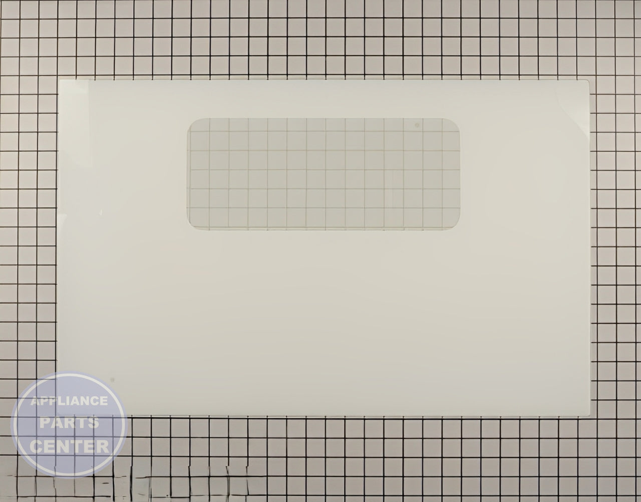 GE Outer Door Glass WB57K3 - Main view showing heat-resistant glass panel for various models