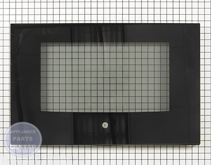 GE Outer Door Glass WB57X21391 - Main view showing transparent glass for GE XL44 Series